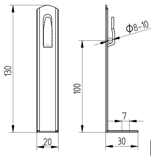 Zdjęcie produktu Uchwyt do drutu uniwersalny ściskany H-100 Inox V2A 2