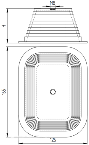 Zdjęcie produktu Uchwyt plastikowy z betonem do koryt kablowych H-60 2