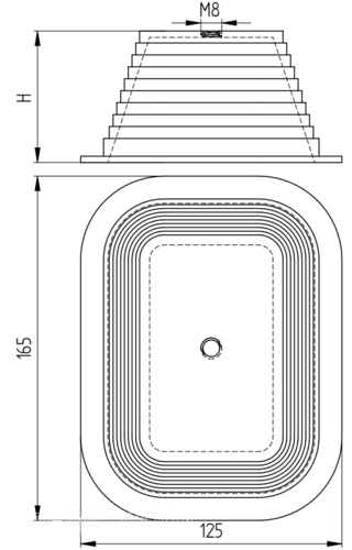 Zdjęcie produktu Uchwyt plastikowy z betonem do koryt kablowych H-90 2
