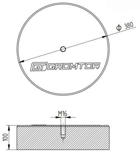 Zdjęcie produktu Podstawa betonowa M16 20 kg 2
