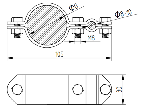 Zdjęcie produktu Podłączenie 3" do drutu z rurą fi 90mm 2