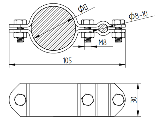 Zdjęcie produktu Podłączenie 5" do drutu z rurą fi 120mm 2