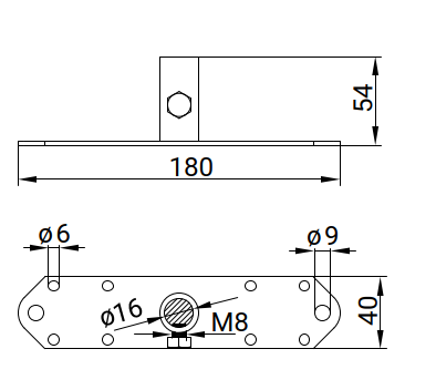 Zdjęcie produktu Uchwyt drążka izolacyjnego Ø16mm StZn 2