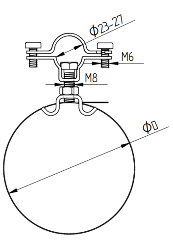 Zdjęcie produktu Obejma do przewodu izolowanego Inox D-300 2