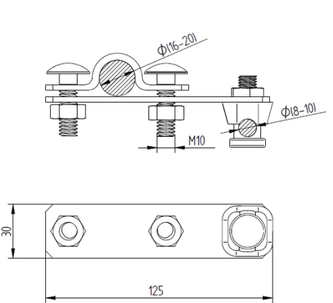 Zdjęcie produktu Złącze KS do drutu oraz pręta 20mm INOX 2