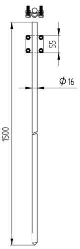 Zdjęcie produktu Uziom nieprzedłużany ze złączem L-1500 mm 2