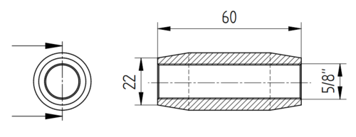 Zdjęcie produktu Łącznik uziomu z gwintem 5/8" 2