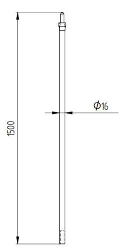 Zdjęcie produktu Uziom miedziowany L-1500 z trzpieniem 5/8" 250 mkm kuty 2