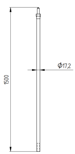 Zdjęcie produktu Uziom miedziowany L-1500 z trzpieniem 5/8" 250 mkm kuty 2