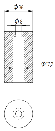 Zdjęcie produktu Stabilizator do trzpienia do wbijania uziomów kutych Ø 17,2mm 2