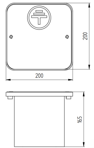 Zdjęcie produktu Obudowa złącza kontrolnego w gruncie wzmocniona 200x200x165 2