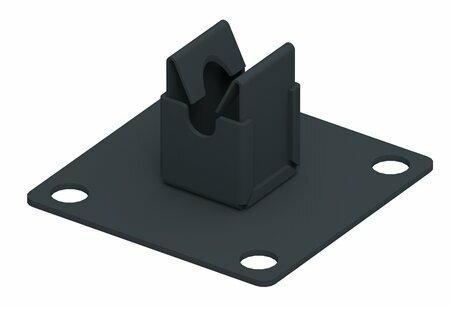 Zdjęcie produktu Uchwyt KLIK do drutu na podstawie metalowej lakierowany RAL7016
