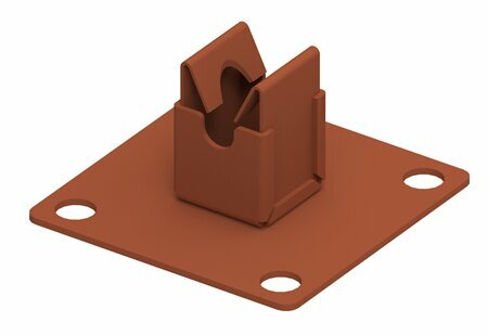 Zdjęcie produktu Uchwyt KLIK do drutu na podstawie metalowej lakierowany RAL8004