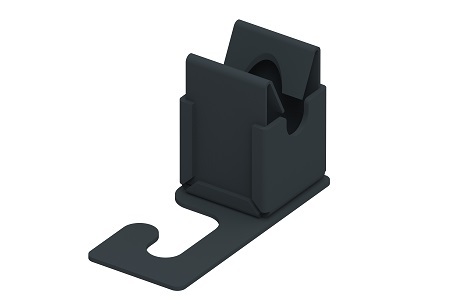 Zdjęcie produktu Uchwyt KLIK z hakiem do drutu lakierowany RAL7016