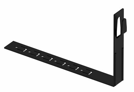 Zdjęcie produktu Uchwyt do drutu ściskany z zaczepem pod dachówke L-210 prosty lakierowany RAL9005