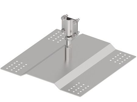 Zdjęcie produktu Podstawa metalowa do masztu Fi 16 na wkręty farmerskie Inox V2A