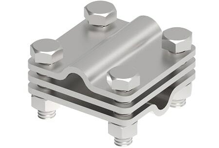 Zdjęcie produktu Złącze do drutu 4 śruby z przekładką Inox V4A