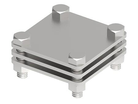 Zdjęcie produktu Złącze do bednarki b40 z przekładką 4 śrubowe Inox V4A