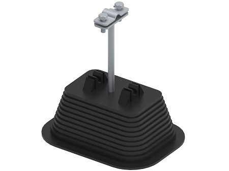 Zdjęcie produktu Uchwyt plastikowy z betonem H-120 do drutu fi8 dno Pl
