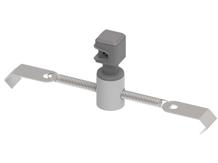 Zdjęcie produktu Uchwyt gąsiorowy na sprężynie do drutu fi8 Inox/Pl szary