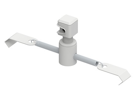 Zdjęcie produktu Uchwyt gąsiorowy na sprężynie do drutu fi8 Inox/Pl RAL7047