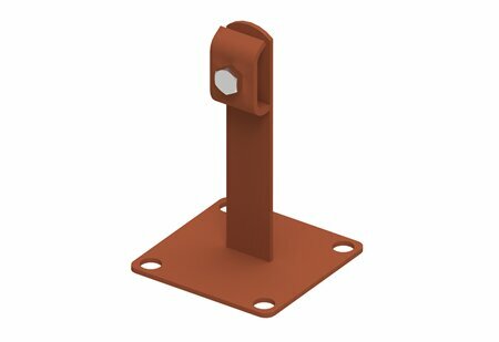 Zdjęcie produktu Uchwyt do drutu na podstawie metalowej lakierowany RAL8004