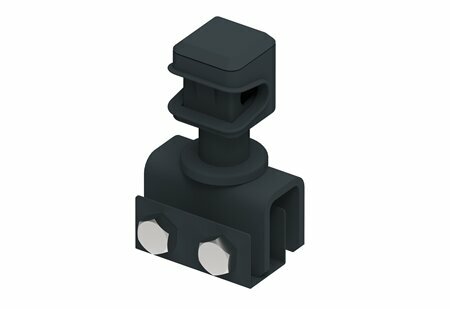 Zdjęcie produktu Uchwyt na felc do drutu z uchwytem plastikowym lakierowany RAL7016