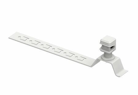 Zdjęcie produktu Uchwyt plastikowy do drutu z zaczepem L-210 pod dachówke lakierowany RAL7047