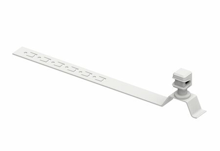 Zdjęcie produktu Uchwyt plastikowy do drutu z zaczepem L-330 pod dachówkę lakierowany RAL7047