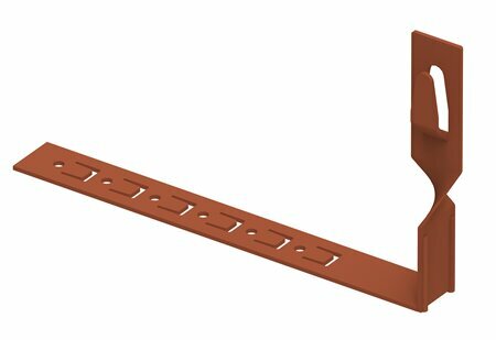Zdjęcie produktu Uchwyt do drutu ściskany z zaczepem pod dachówke L-210 skręcony lakierowany RAL8004