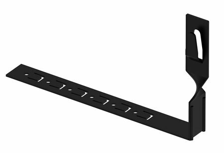 Zdjęcie produktu Uchwyt do drutu ściskany z zaczepem pod dachówke L-210 skręcony lakierowany RAL9005
