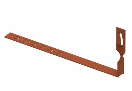 Zdjęcie produktu Uchwyt do drutu ściskany z zaczepem pod dachówke L-330 skręcony lakierowany RAL8004
