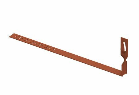Zdjęcie produktu Uchwyt do drutu ściskany z zaczepem pod dachówke L-415 skręcony lakierowany RAL8004