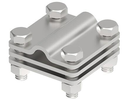 Zdjęcie produktu Złącze krzyżowe drut bednarka b30 z przekładką Inox V2A