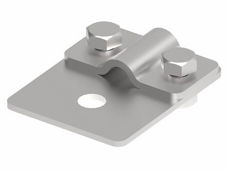 Zdjęcie produktu Złącze kontrolne 2 śrubowe z otworem Inox V2A