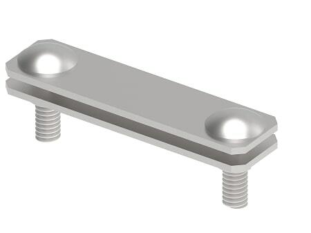 Zdjęcie produktu Złącze przekątne do bednarki 2 śrubowe Inox V4A