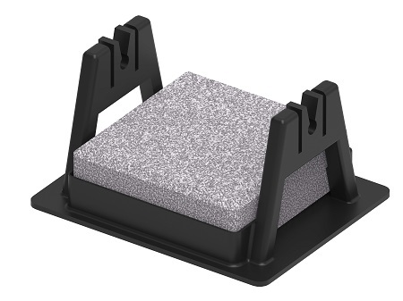 Zdjęcie produktu Uchwyt plastikowy z betonem H-65 do drutu fi8 dno Pl