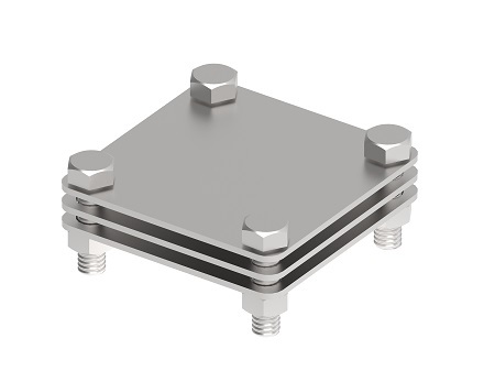 Zdjęcie produktu Złącze do bednarki b50 4 śrubowe z przekładką Inox