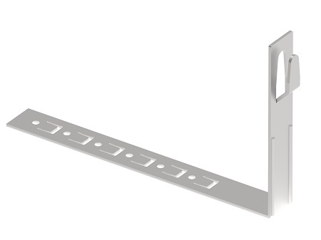 Zdjęcie produktu Uchwyt do drutu ściskany z zaczepem pod dachówkę L-210 prosty Inox V2A