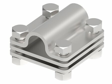 Zdjęcie produktu Złącze krzyżowe b30/D16 4 śrubowe Inox V2A
