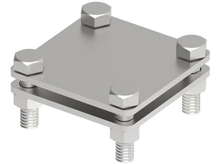 Zdjęcie produktu Złącze do bednarki b40 4 śrubowe Inox V2A