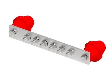 Zdjęcie produktu Szyna wyrównawcza L-280 podłączeń 6 Inox V2A